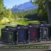 omarando Carrying Case for Xbox Bag,Compatible with XBOX SERIES X/S, Accessory Storage for Xbox Games and Accessories,with Game Pad Protection Box (Black-White)