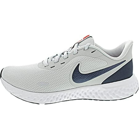 Nike Men's Revolution 5 Running Shoe, Pure Platinum Thunder Blue Chile Red, 10.5