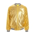 thumbnail image 3 of TTAO Kids Girls Sequins Bomber Jacket Long Sleeve Hip Hop Jazz Modern Dance Coat Performance Tops Outwear Gold 16, 3 of 7