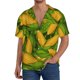 thumbnail image 1 of Balery Fresh Corn 1 Camisa Casual de Manga Corta con Botones para Hombre, Texturizada, Estilo Cubano, para Playa, Verano-X-Large, 1 of 5