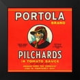 thumbnail image 2 of Retrolabel 15x15 Black Modern Framed Museum Art Print Titled - Portola Brand Pilchards, 2 of 5