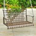 thumbnail image 2 of Mandalay Wrought Iron Patio Swing - Rustic Brown, 2 of 5