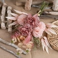 thumbnail image 4 of KIRIFLY 17.5" Artificial Silk Blush Flowers Wedding Decorations Bouquet ( 5 Count ), 4 of 7
