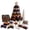 A, variant on Halloween DIY Quilted Tree Sewing Kit, Fabric Patchwork Tree Craft Set with Foam Cone & Instruction, Ghost Topper Tabletop Decoration for Halloween Home Decor 20CM