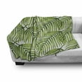 thumbnail image 3 of Plant Soft Flannel Fleece Blanket, Fascinating Leaves on Branches Exotic Setting Floral Arrangement Jungle Themed Greens, Cozy Plush for Indoor and Outdoor Use, 50" x 70", Fern Green, by Ambesonne, 3 of 6