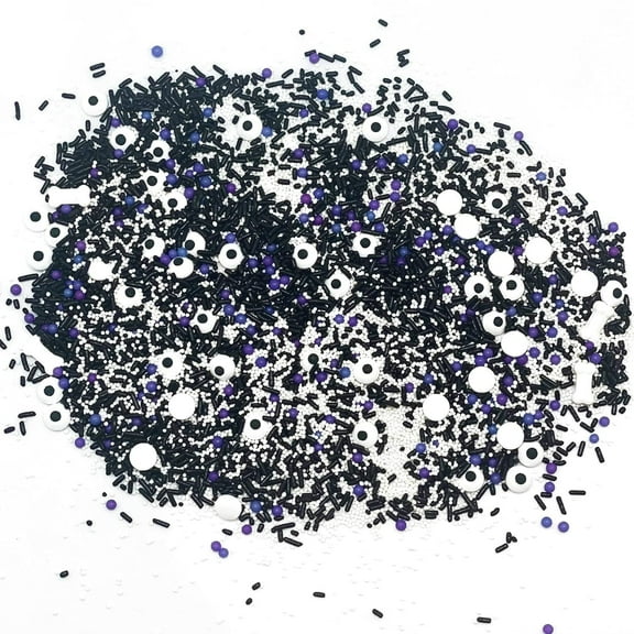 Eye Got a Bone to Pick - 4 oz Halloween Themed Sprinkles - Featuring Eyeballs, Candy Bones, Ruby Crystals, Black Jimmies, & White Nonpareils - Scary Cake and Ice Cream Sprinkles