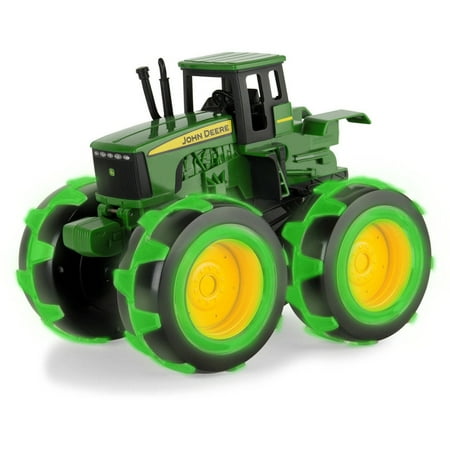 - John Deere Toy Tractor, Monster Treads Deluxe Lightning Wheels Tractor, Green