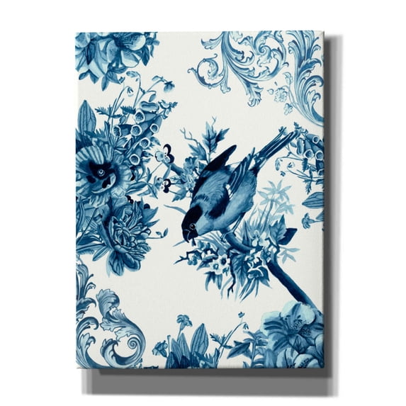 Epic Graffiti 'Bird and Branch in Indigo I' by Naomi McCavitt, Canvas Wall Art, 40"x54"