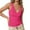 Hot Pink, variant on Razzly Women's V Neck Slim Fit Ribbed Knit Camisole Tops Sleeveless Shirt For Layering And Casual Wear(Hot Pink,One Size)