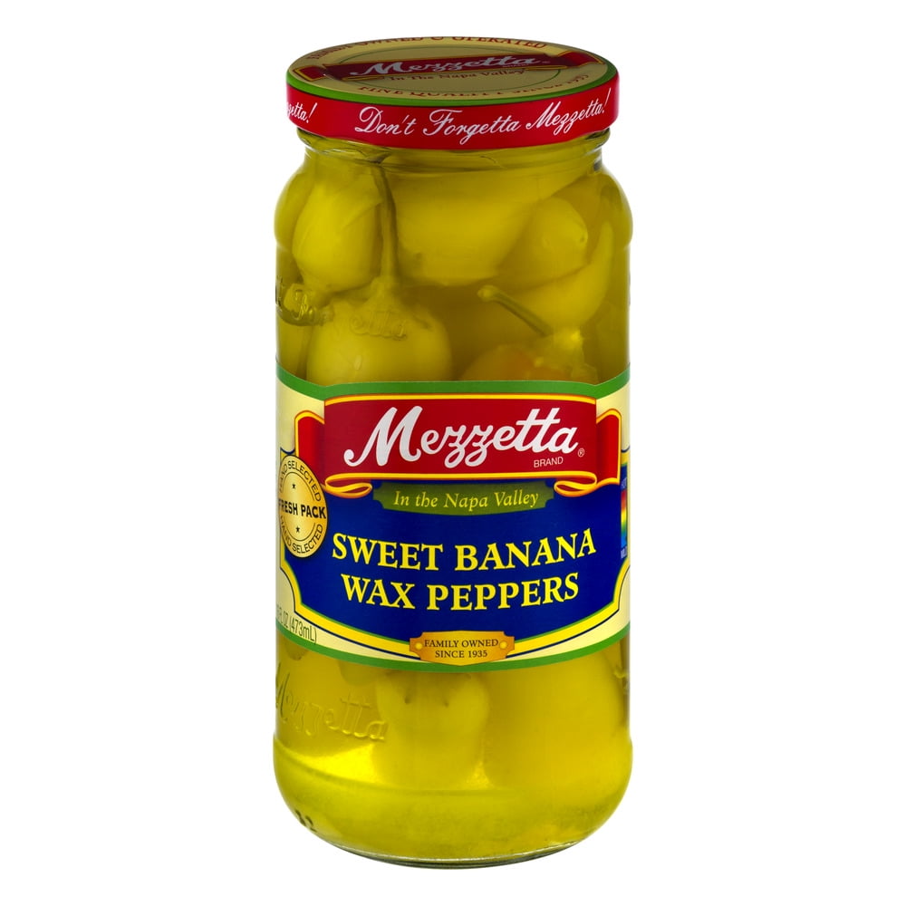 Mezzetta Sweet Banana Wax Peppers, 16.0 FL OZ by G L Mezzetta Inc.