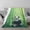 Green, variant on Panda Blanket Peeking Panda Bamboo Illustration, Warm Soft Flannel Throw For Living Room, Moody Green Nature Decor 60x50