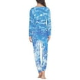 thumbnail image 3 of Renewold Ice Cake Women Pajama Sets Two-Piece Casual Loose Nightwear Long Sleeve Sleepwear Soft Pj Lounge Sets with Long Pants Size L, 3 of 5