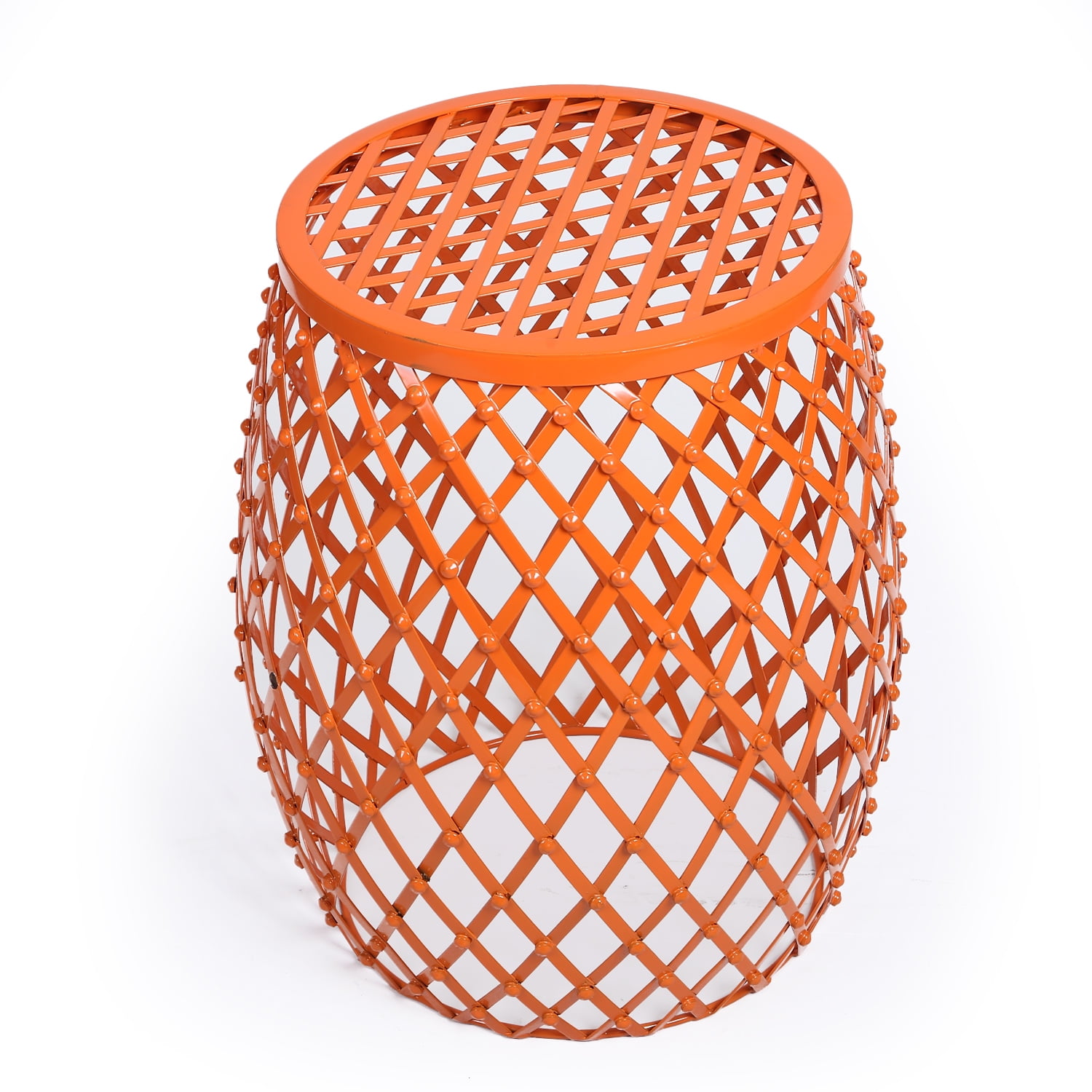Joveco Stylish Metal Round End Table Side Sofa Orange