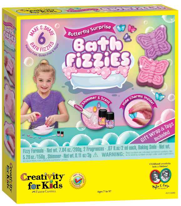 Creativity For Kids Butterfly Surprise Bath Fizzies Makes 6 Diy Bath