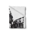 thumbnail image 2 of Animal Soft Flannel Fleece Throw Blanket, Floral Pattern with Flower Petals on the Body Tropical Boho Style Zoo Image, Cozy Plush for Indoor and Outdoor Use, 60" x 80", Grey White, by Ambesonne, 2 of 6