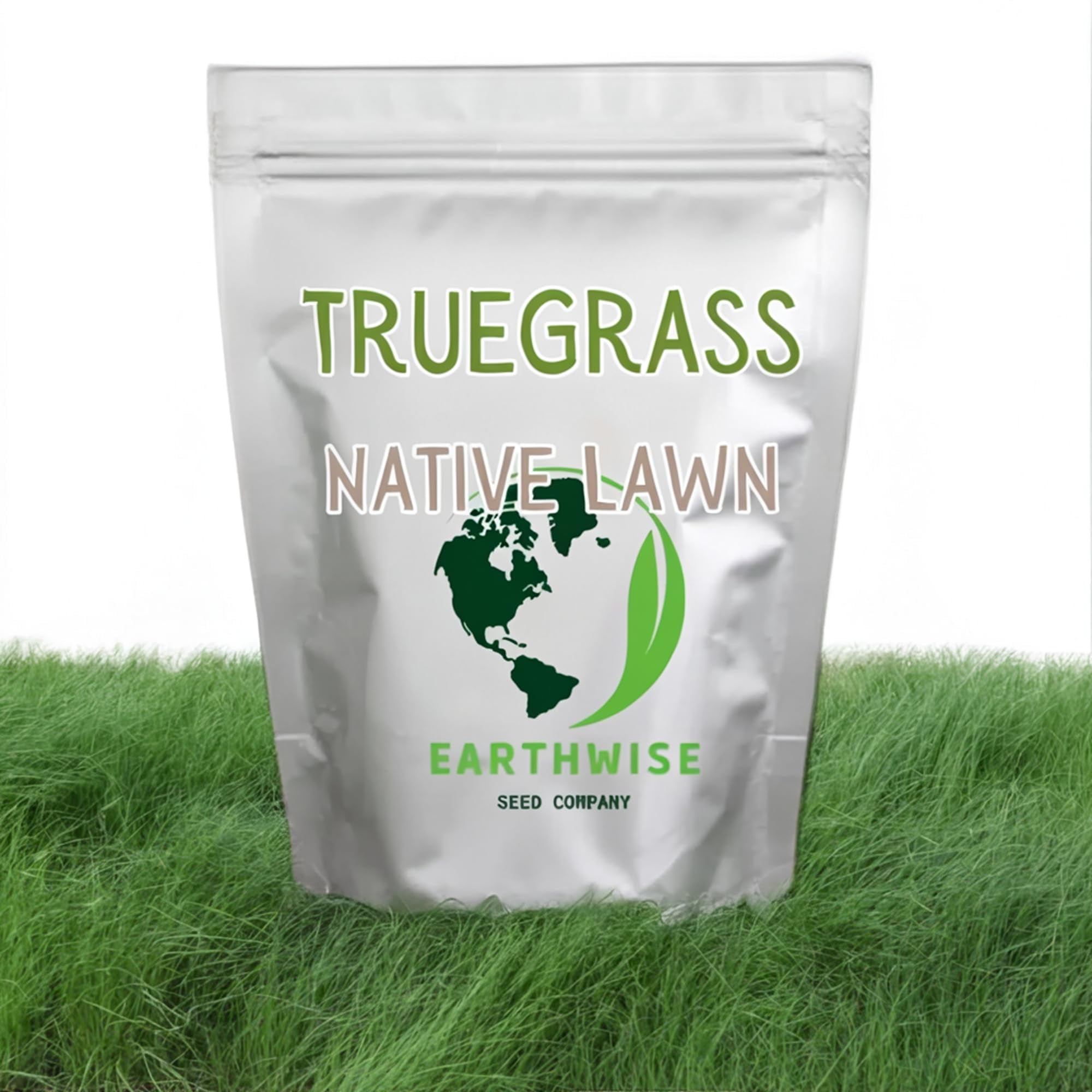 Earthwise TrueGrass Native Grass Seed Mix with Texoka Buffalograss and Blue Grama, Drought Tolerant Lawn Seed, 1 lb, Covers 500 Sq ft