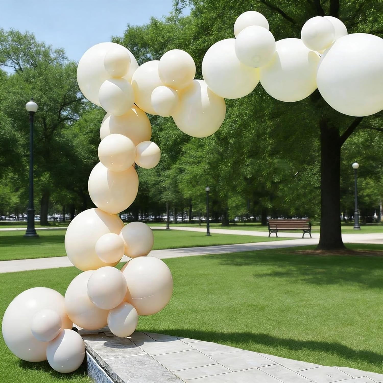 Reusable Inflatable Balloon Garland Arch Kit, 3/7 PCS Linked Pvc Balloons with Elastic Bands, Quick & Easy To Inflate And Set Up, One-Step, Effortless, Long-Lasting (#11,3PCS)