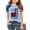 Blue, variant on Grblisyd 4th of July Girls Shirts Kids American Flag Tshirt Patriotic Crew Neck Short Sleeve Top Independence Day Outfit 10-12y