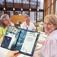 thumbnail image 6 of Fintie Server Book Organizer with Zipper Pocket, PU Leather Restaurant Guest Check Presenters Card Holder for Waitress Waiter Bartender, Starry Night, 6 of 7