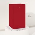 thumbnail image 3 of HOMCOM Mini-Frigo avec Congélateur Thermostat Porte Réversible, Rouge, 3 of 10