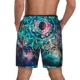 thumbnail image 3 of Kdxio Watercolor Mandala Print Men'S Swim Trunks With Compression Liner 7 Inch Inseam Quick Dry Swim Shorts, 3 of 7