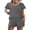 Deep Floral Gray, variant on Ekouaer Womens Pajama Set Summer Short Sleeve Pjs Sleepwear Cute 2 Piece Lounge Sets