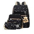 thumbnail image 1 of Set de mochilas de Lona con estampado de estrellas Bansusu para niñas adolescentes, 1 of 7