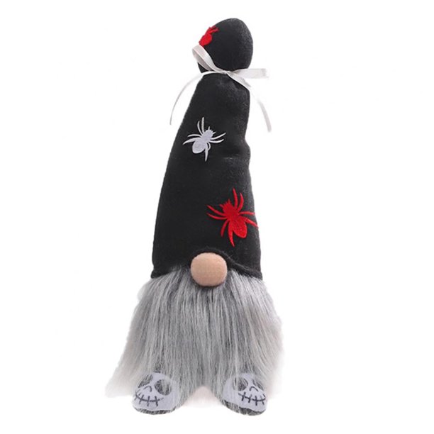 Muñeco de peluche de Halloween, muñeco de peluche de gnomo sin rostro, muñeco de peluche enano sin rostro con pequeños gnomos iluminados hechos a mano para decoración de fiestas en casa, Halloween y