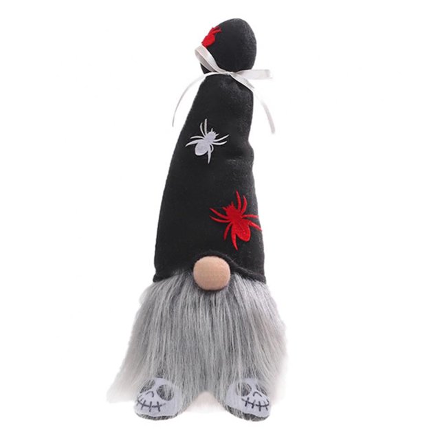 Muñeco de peluche de Halloween, muñeco de peluche de gnomo sin rostro, muñeco de peluche enano sin rostro con pequeños gnomos iluminados hechos a mano para decoración de fiestas en casa, Halloween y