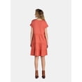 thumbnail image 4 of Time and Tru Women's and Women's Plus Tiered Cotton Mini Dress, Sizes XS-4X, 4 of 4