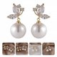 thumbnail image 4 of 1 par Pendientes de aleación con estilo Mujeres Pearl Ear Studs Chic Ear Joyerías, 4 of 6