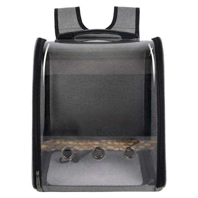 Mochila de pájaro Yuyangstore con jaula de viaje para loros de gris