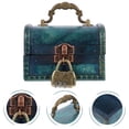 thumbnail image 3 of Vintage Wood Jewelry Storage Case with Lock Jewelry Storage Case Photo Prop Home Supplies, 3 of 7
