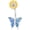 Butterfly Sunflower, variant on Butterfly Cross Shark Belly Button Ring 925 Sterling Silver Clicker Belly Rings Dangle Navel Ring Hypoallergenic Navel Piercing Belly Piercing Jewelry Gifts for Women