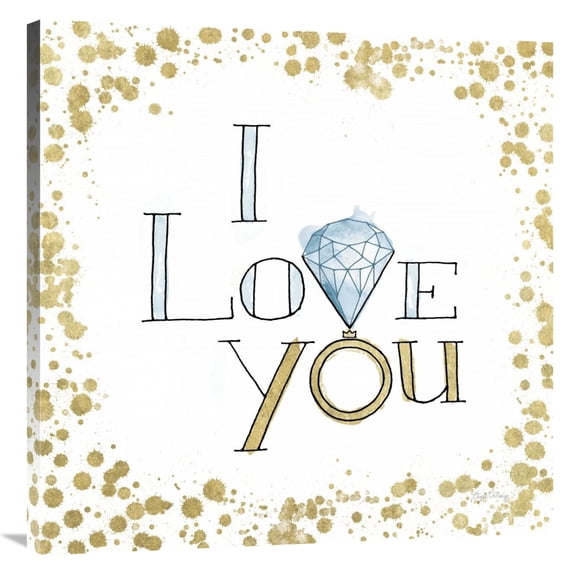 Global Gallery's 'Love Rocks I' By Elyse DeNeige Stretched Canvas Wall Art