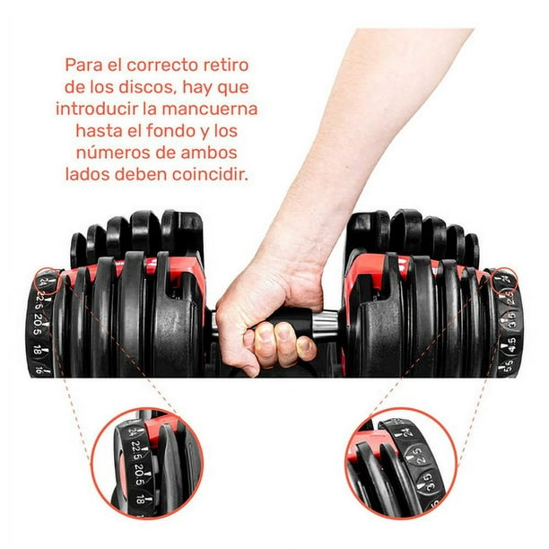 Mancuernas Ajustables Juego De Pesas Para Entrenar En Casa HOMCOM