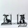 thumbnail image 3 of Shinelab English Greyhound Dog Metal Bookends Custom Pet Name Bookend Gift, Animal Desk Bookshelf Decor 6755, 3 of 3