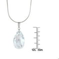 thumbnail image 4 of Austrian Crystal Teardrop Sterling Silver Necklace and Earring Set - Faintest Pale Blue AB, 4 of 5