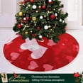 thumbnail image 6 of GZHJMY Valentine's Day Love Christmas Tree Skirt Home Decoration Large Round Christmas Tree Skirt for Holiday Party Home Christmas Day Ornaments, 35.4", 6 of 6