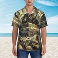 thumbnail image 4 of Lsque Epic Dragon Skull Scene pattern Hawaiian Shirt for Men, Unisex Summer Beach Casual Short Sleeve Button Down Shirts-3X-Large, 4 of 9