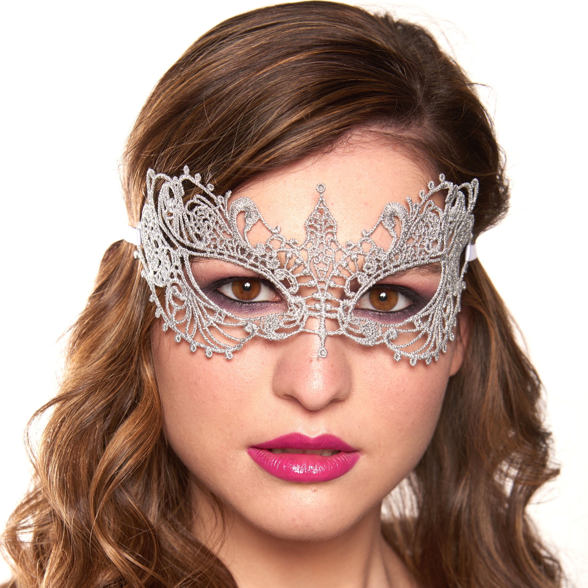 Masquerade Masks, Women Laser Venetian Pretty Masquerade Mask, Silver ...