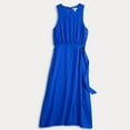thumbnail image 5 of Women’s Nine West Sleeveless D Ring Midi Dress Color: Gage Blue Size: LARGE, 5 of 5