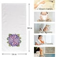 thumbnail image 2 of GZHJMY Watercolor Hydrangea Flower Hand Towels White Bath Towels Soft Absorbent 100% Combed Ring Spun Cotton Bathroom Towel Kitchen Dishwashing Towels Hotel Spa Towels Home Decor 16 x 30 inches, 2 of 7