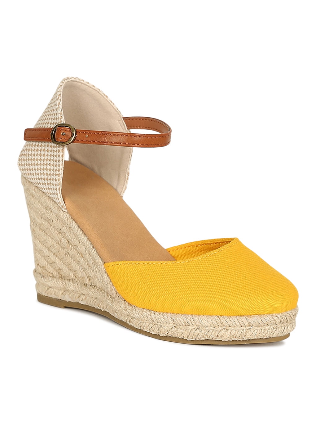 round toe espadrille wedge