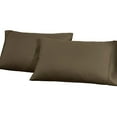 thumbnail image 2 of Superior Motley Solid 1200-Thread Count Cotton-Blend Pillowcase Set, King, Taupe, 2 of 4