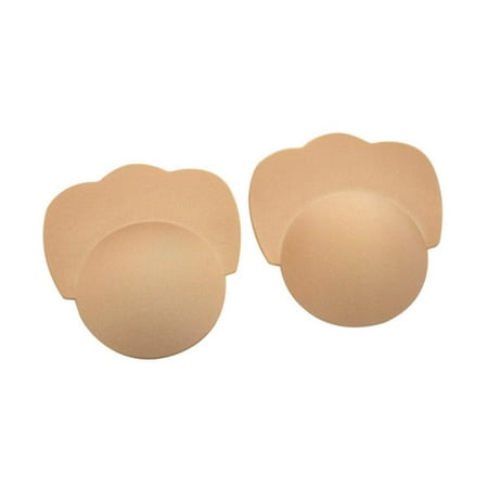 

RNUIOH 2pcs Bra Pad Self Adhesive Chest Stickers Nipple Cover (Skin Color 9.5cm)