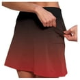 thumbnail image 2 of MIXUE Skirts For Women Summer Gradient Print Elastic High Waist Yoga Sports Mini Tennis Skirt Activewear,Red,XXXL, 2 of 6