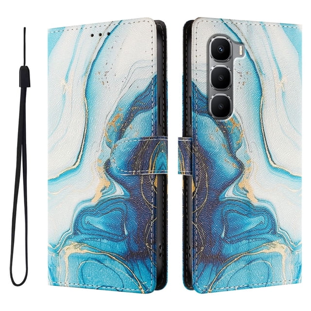 FOXDOCK Funda Tipo Cartera para infinix Hot 60i 4G con Soporte y Correa – Diseño de Patrones Lindos