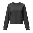 thumbnail image 3 of Plebaso Cropped Sweatshirt for Women Casual Long Sleeve Pullover Loose Womens Comfortable Crewneck Tops, 3 of 7
