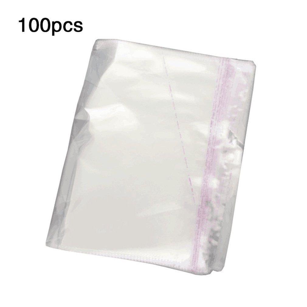 100Pcs/Bag OPP Clear Seal Self Adhesive Plastic Jewelry Home Packing Bags X 